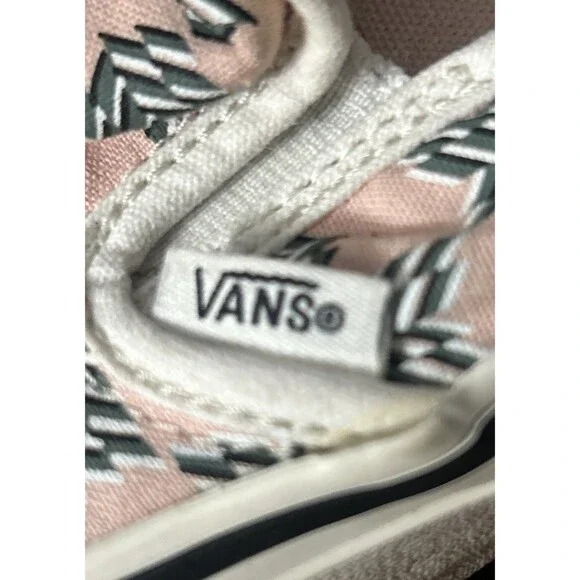 Vans Classic Slip-On Mod Checkerboard Pink Green Shoes Sneakers Ultracush Sz 5.5 - Picture 4 of 7